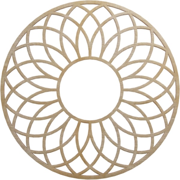Ekena Millwork Cannes Wood Fretwork Pierced Ceiling Medallion, Birch, 22"OD x 7 1/2"ID x 1/4"T CMWP22X22X0250CNBI - main